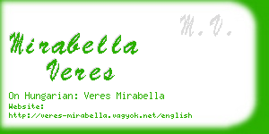 mirabella veres business card